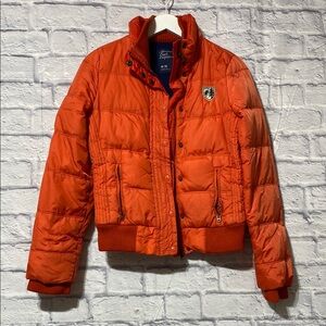 American eagle Vibrant Orange Puffer Jacket